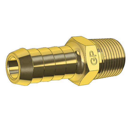 Brass Hose Barb NPT Male Thread to Imperial Hose Barb